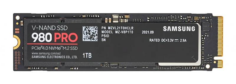 Samsung 980 PRO 1TB PCIe 4.0 NVMe SSD